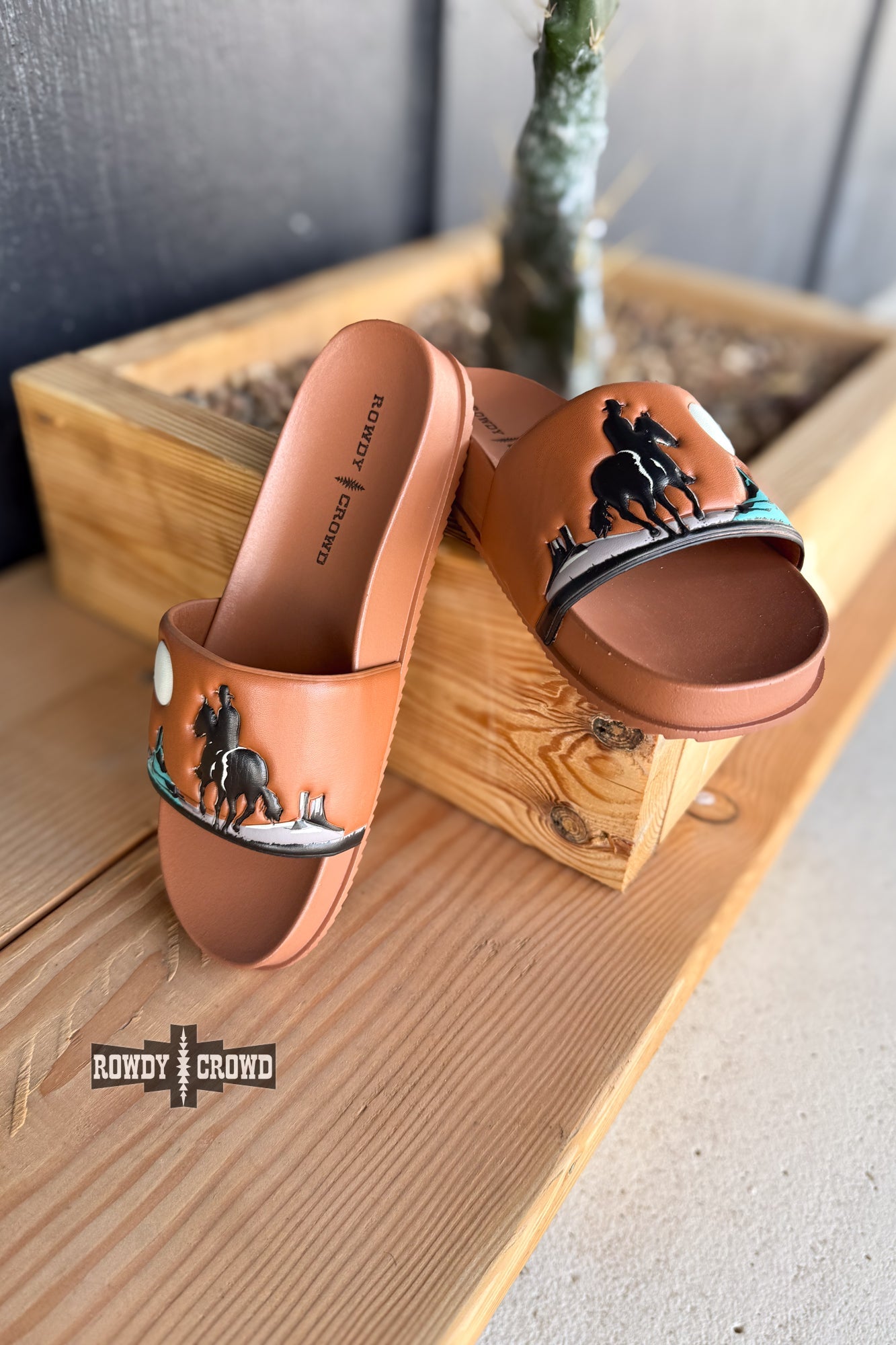 BROWN Saddle Bum Slides