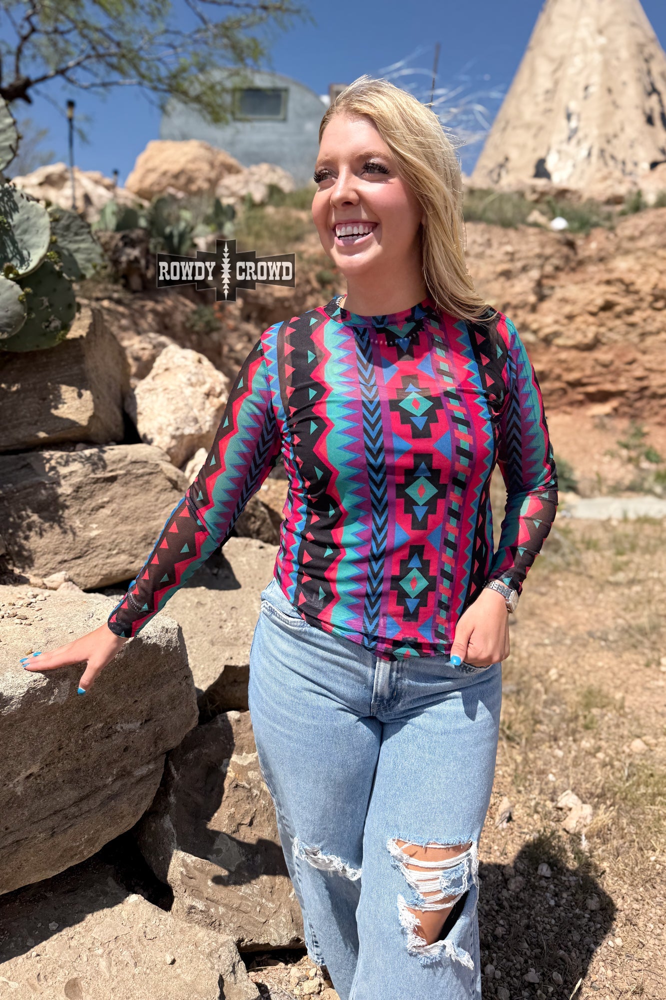 Retro Funk Mesh Top