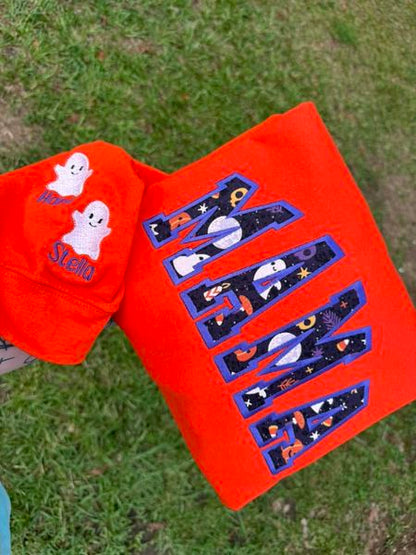 Halloween MAMA Embroidered Boos Crewneck
