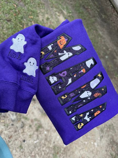 Halloween MAMA Embroidered Boos Crewneck