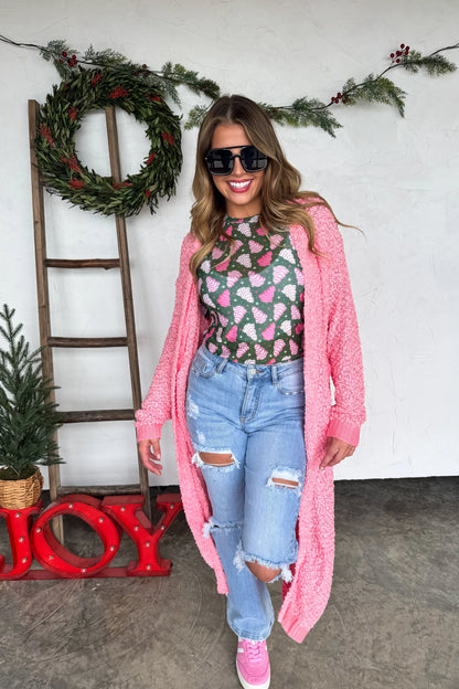 PREORDER: Poppy Knit Popcorn Cardigan