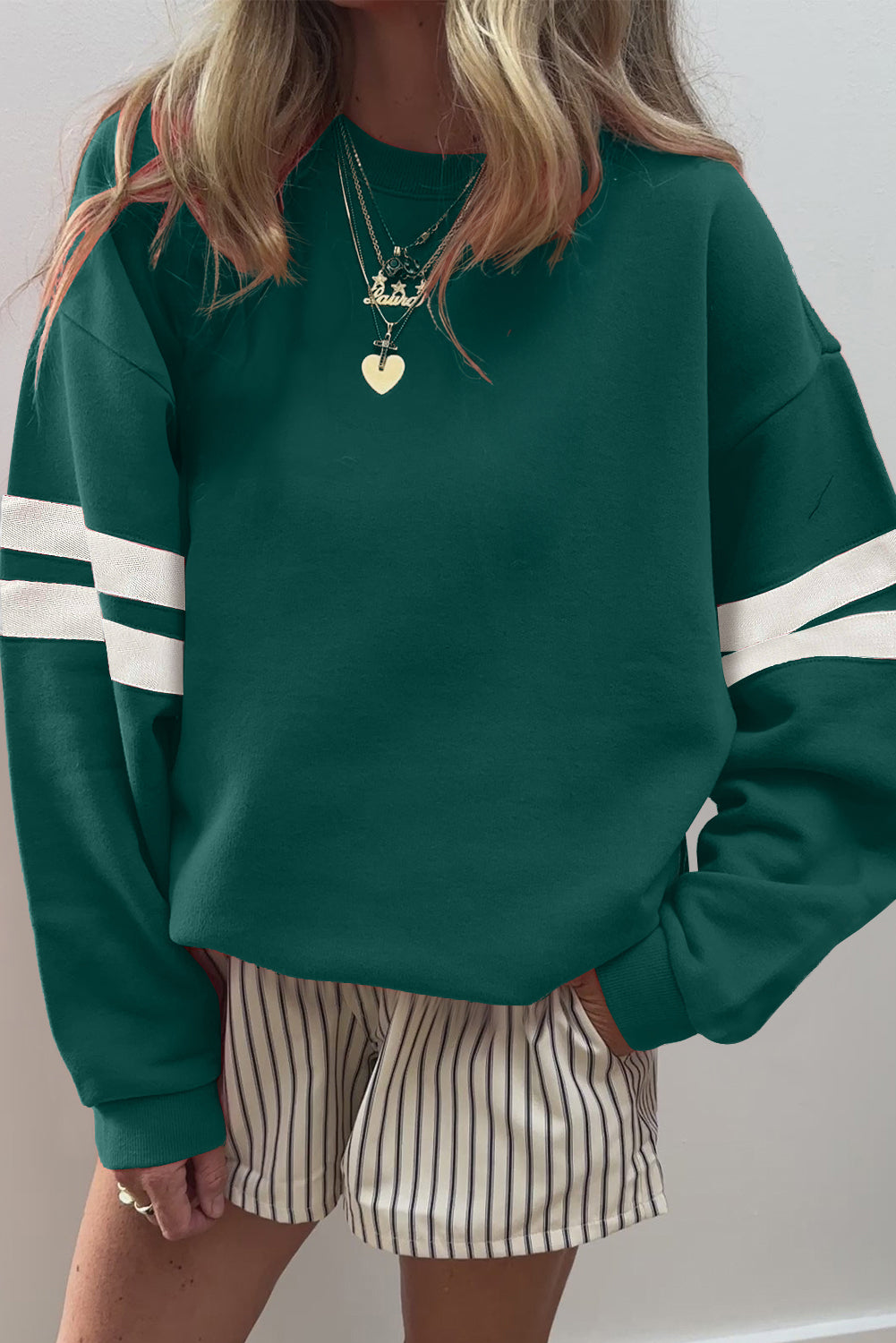 Varsity Stripe Sweatshirt *MULTIPLE COLORS*  RTS