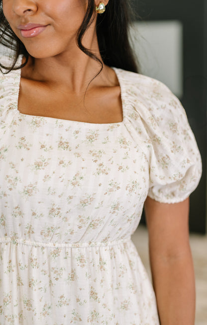 Angelcore Square Neck Dress