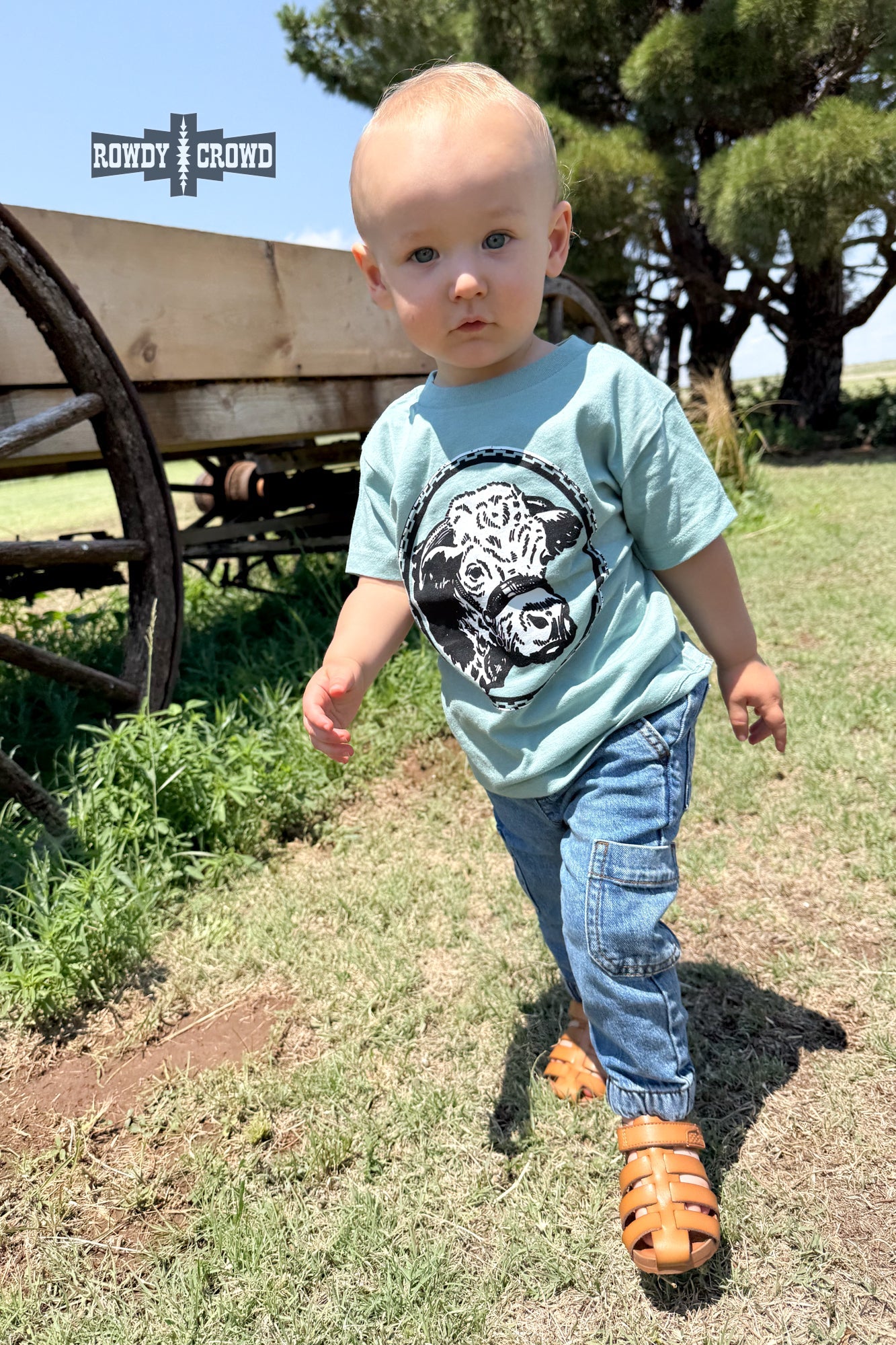 KIDS Happy Hereford Tee- BLUE