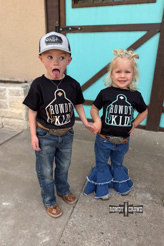 TURQUOISE- Rowdy Kid Tee