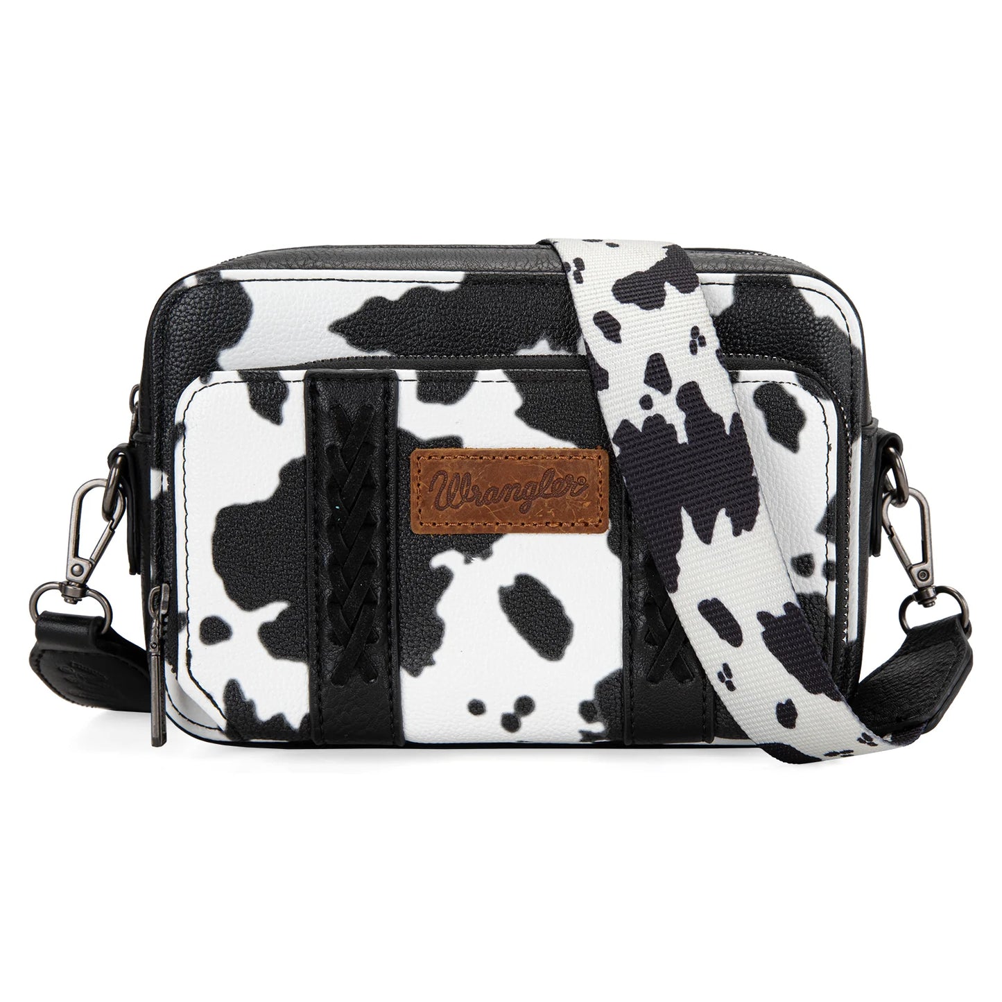 Pre-Order Wrangler Cow Print CrossBody Purse With Wallet Compartment
