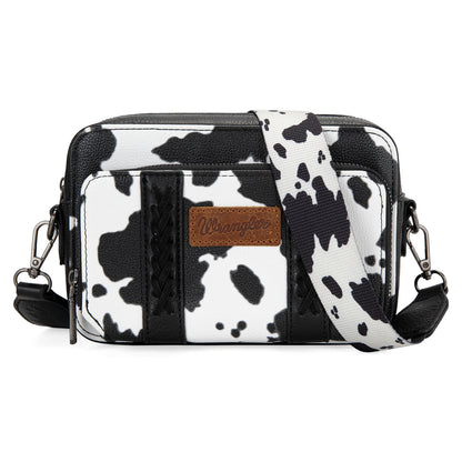Pre-Order Wrangler Cow Print CrossBody Purse With Wallet Compartment