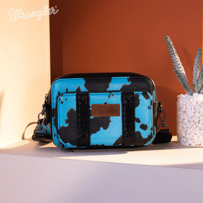 Pre-Order Wrangler Cow Print CrossBody Purse With Wallet Compartment