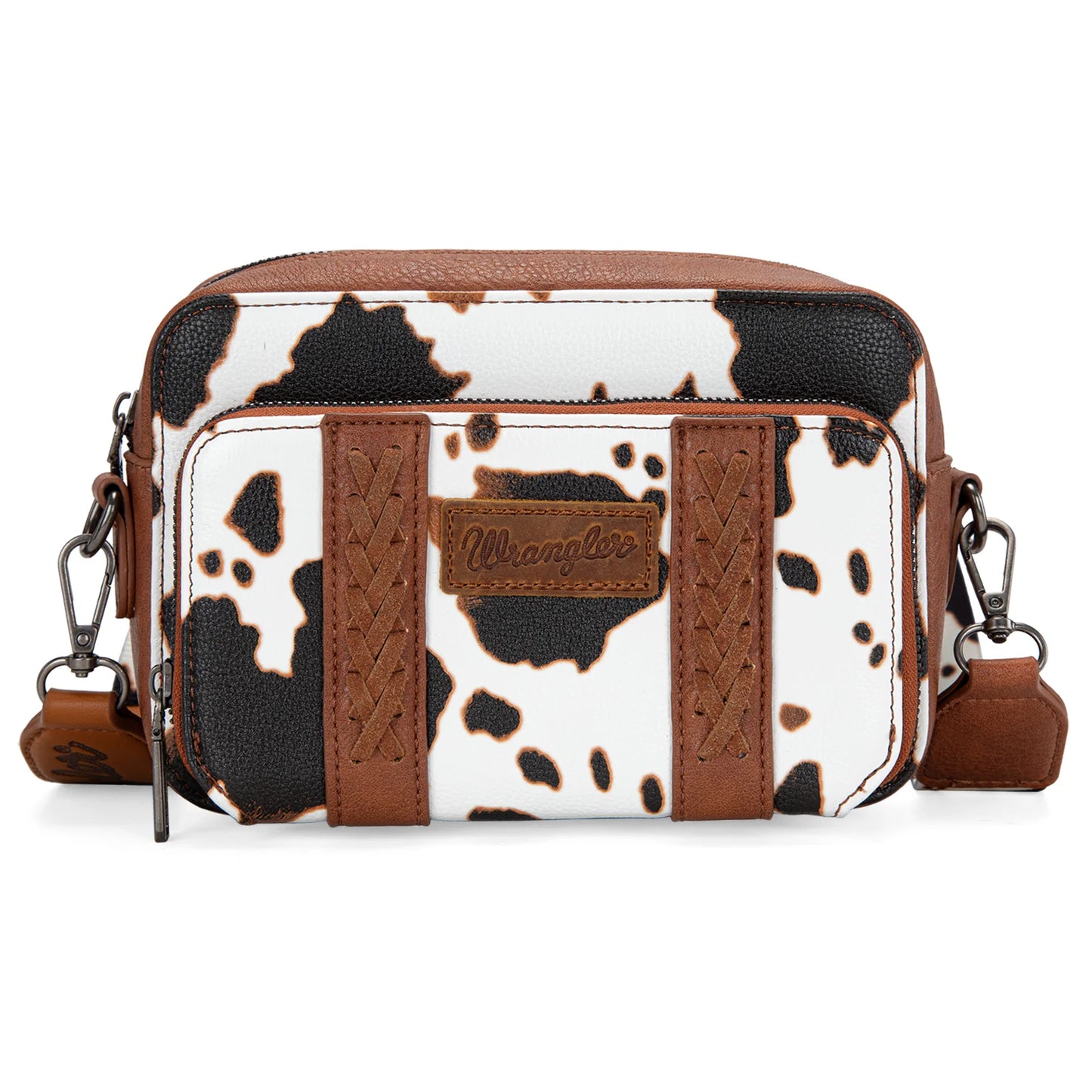 Pre-Order Wrangler Cow Print CrossBody Purse With Wallet Compartment