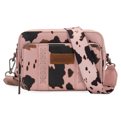 Pre-Order Wrangler Cow Print CrossBody Purse With Wallet Compartment