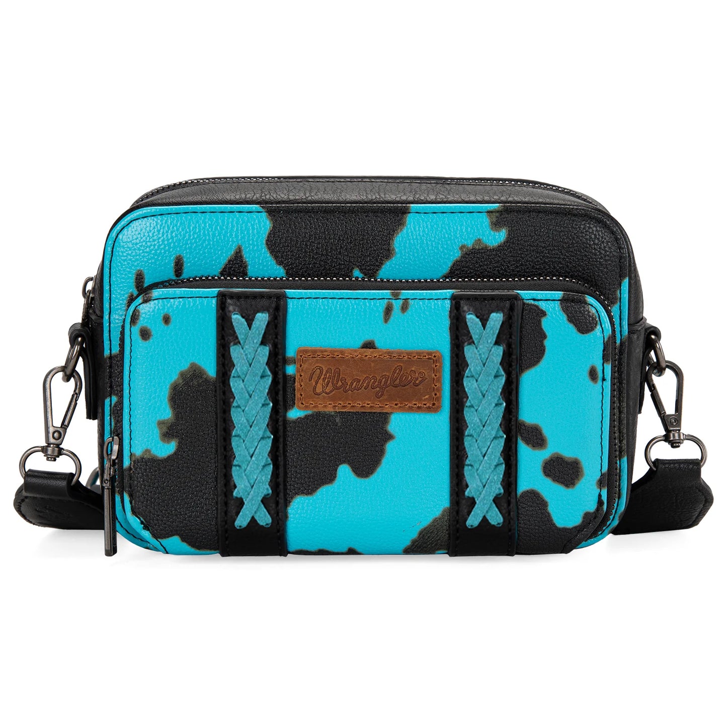 Pre-Order Wrangler Cow Print CrossBody Purse With Wallet Compartment