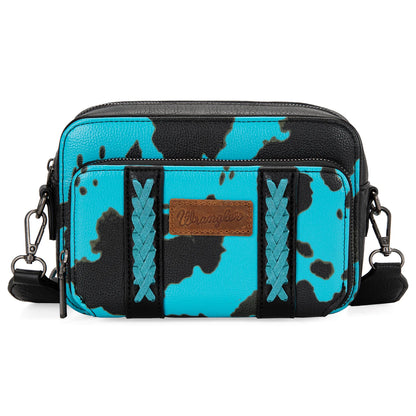 Pre-Order Wrangler Cow Print CrossBody Purse With Wallet Compartment