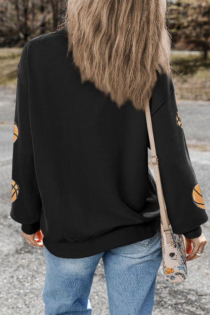Basketball Sequin Crewneck RTS